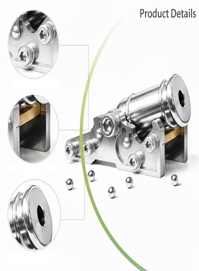 TIETHEKNOT نموذج مدفع صغير من TIETHEKNOT - نسخة طبق الأصل من الفولاذ المقاوم للصدأ لتزيين سطح المكتب وعرضها كقطعة قابلة للجمع - Image 4